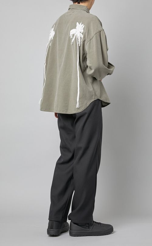 ミリタリー刺繍シャツ
