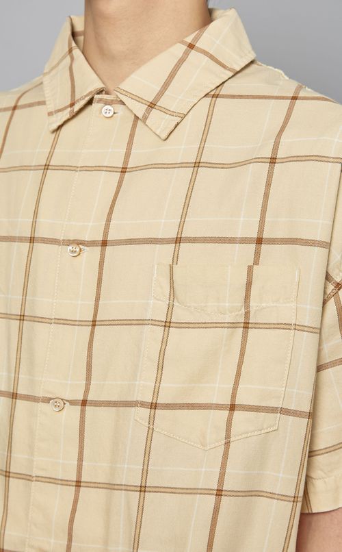 ライトオンスチェックオープン半袖シャツ