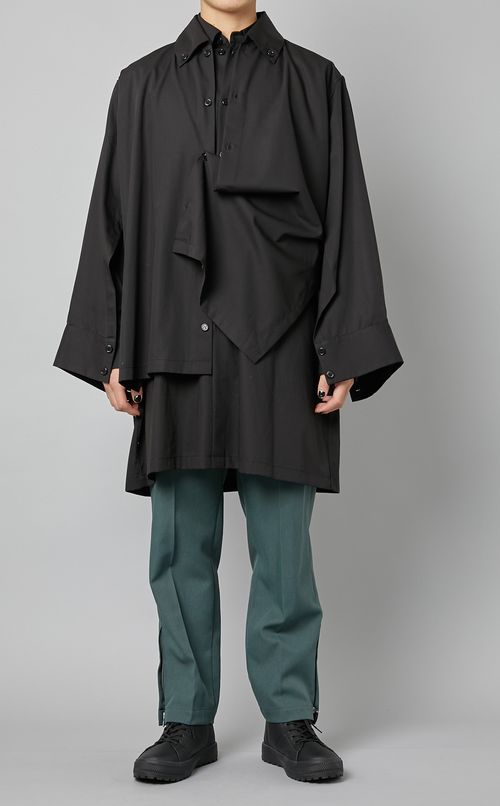 レイヤードシャツコート