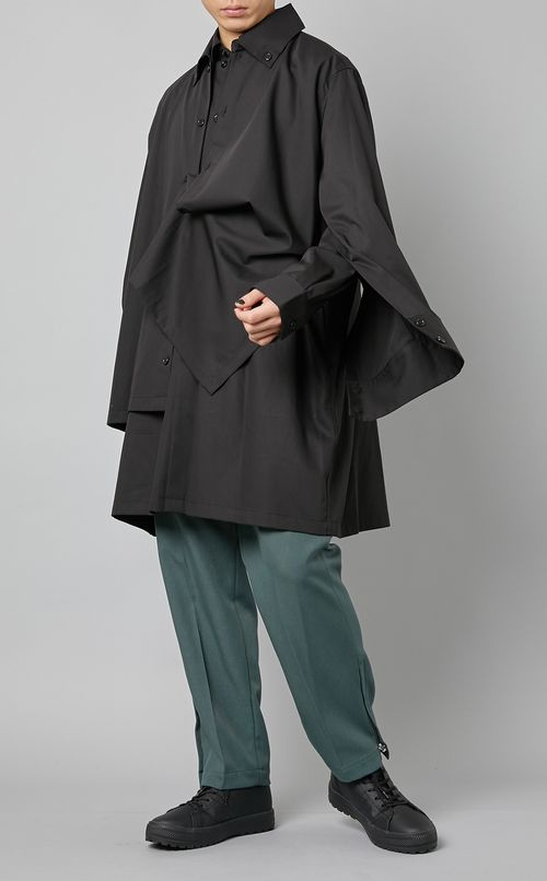 レイヤードシャツコート