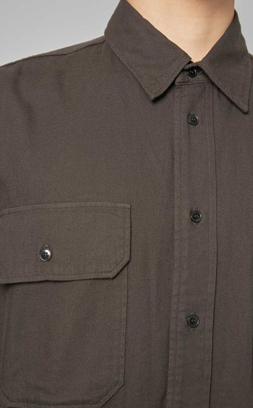 コットンシルクダブルポケットシャツ