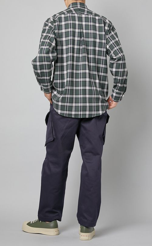 チェックネルレギュラーカラーシャツ