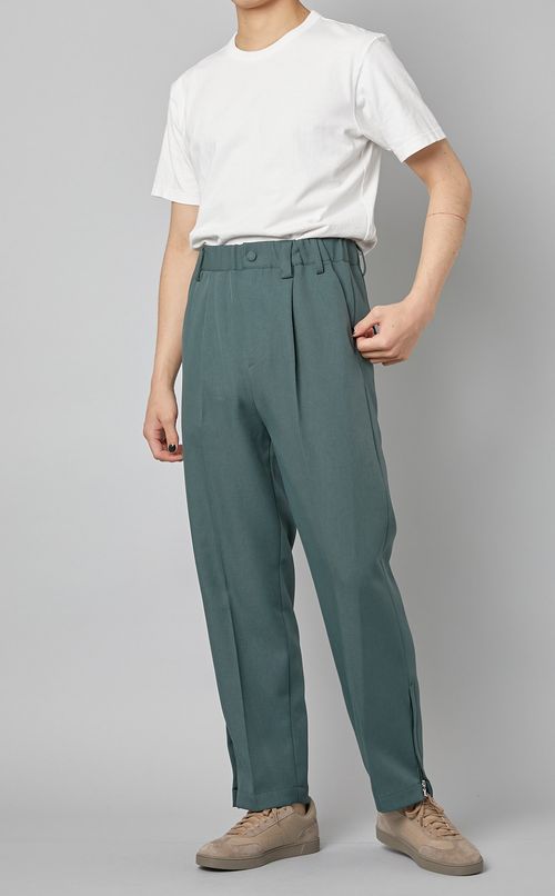 裾ジップイージートラウザー