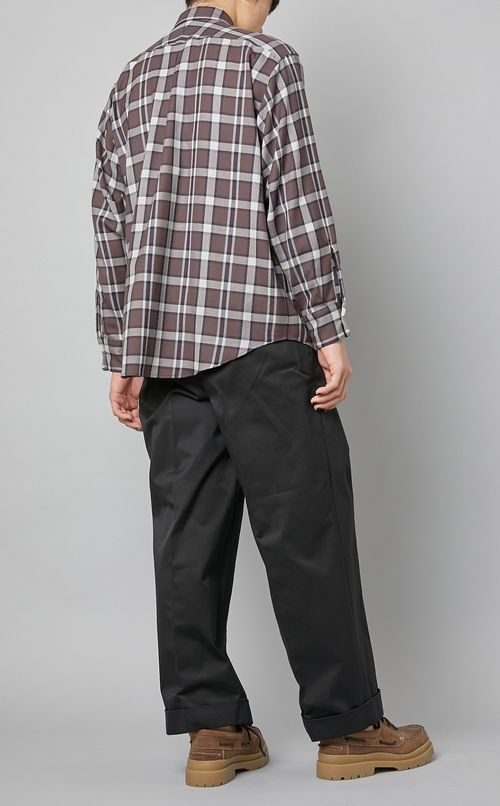 チェックネルレギュラーカラーシャツ