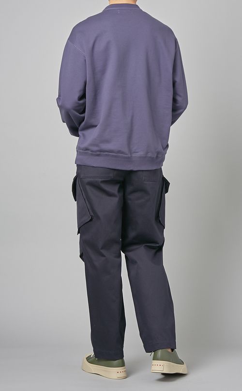 コットン裏毛クルーネックカットソー