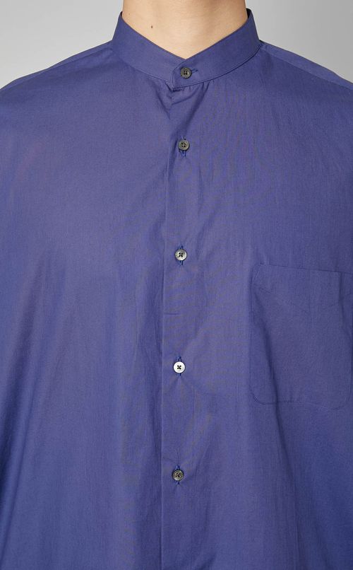 コットンバンドカラーシャツ