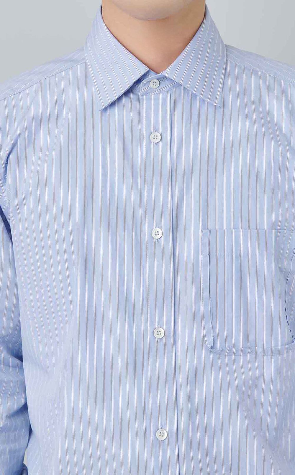 ピンストライプロングスリーブシャツ