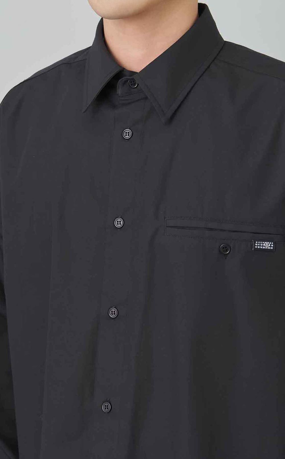 コットンポプリンピスポケットシャツ