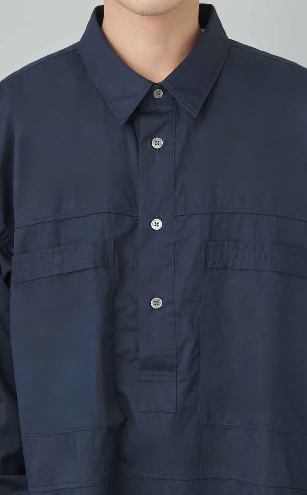 ロングプルオーバーシャツ