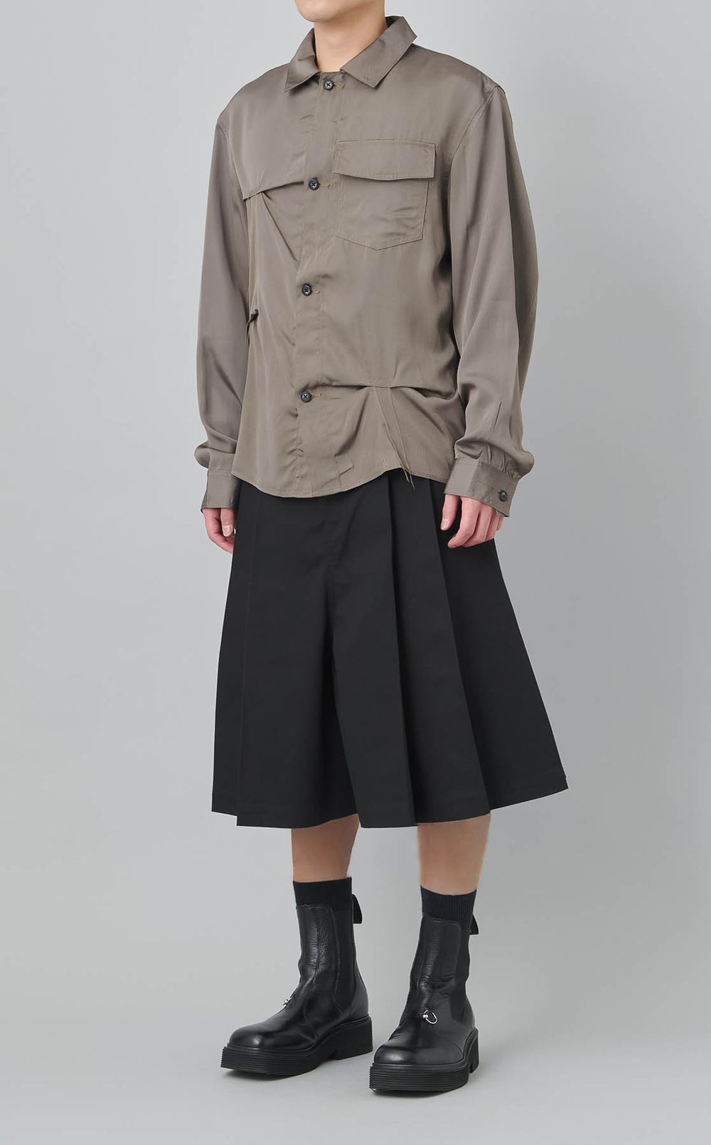 レーヨンシルクシャツジャケット