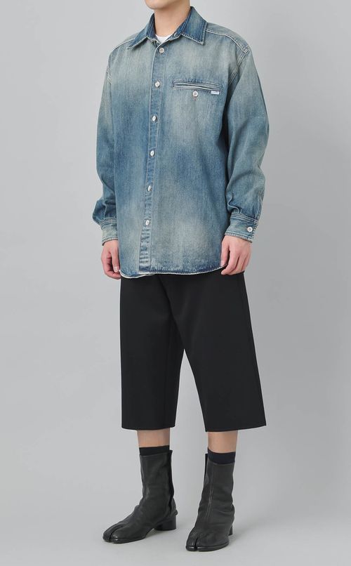 デニムピスポケットシャツ