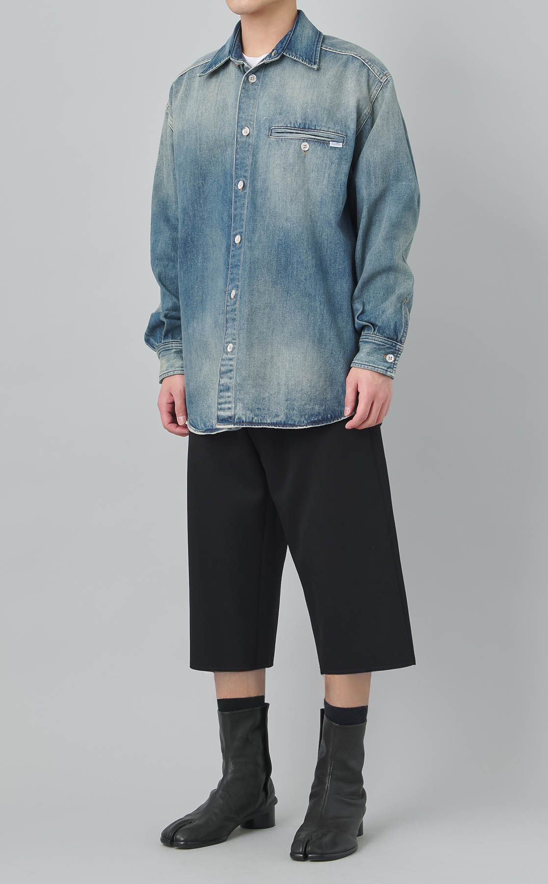 Maison Margiela ポリウールギャバジン キュロットパンツ MM6 Maison Margiela｜ウールギャバジンショートトラウザー