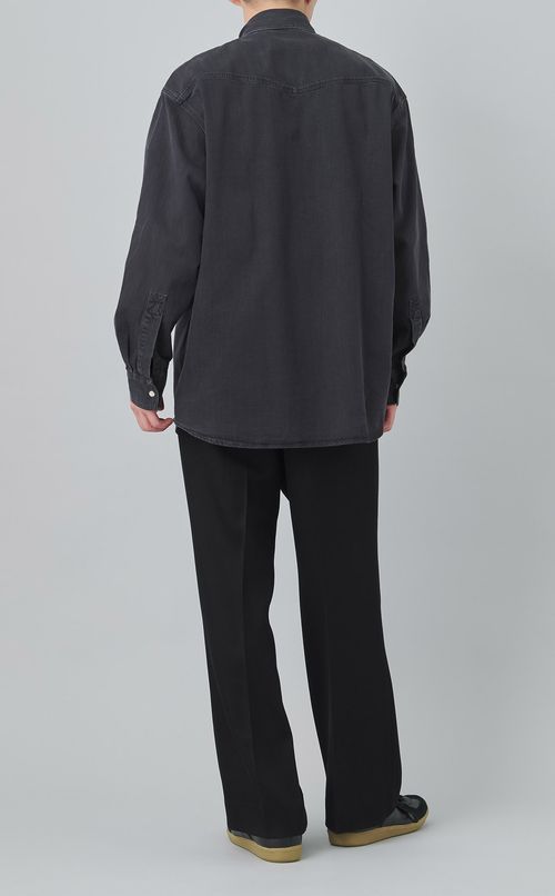 ウールトリコチン2タックフレアパンツ