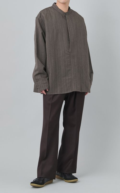 ウールトリコチン2タックフレアパンツ