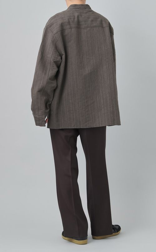 ウールトリコチン2タックフレアパンツ