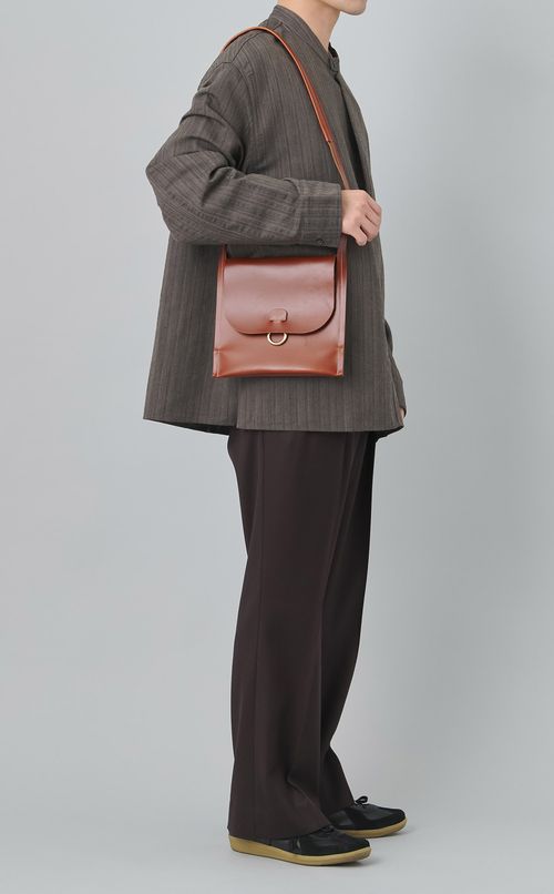 ヘリンボーンドレープカラーシャツ