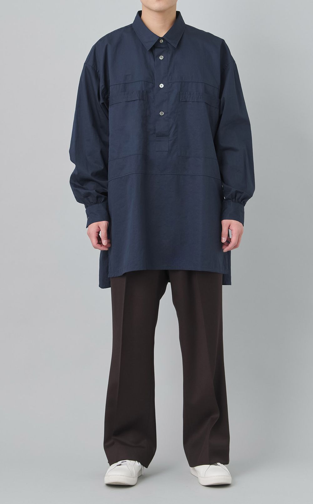 ロングプルオーバーシャツ