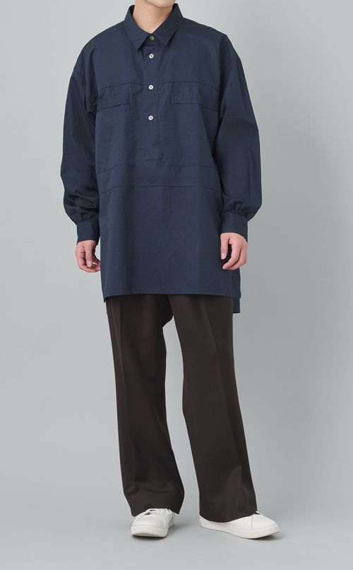 ウールトリコチン2タックフレアパンツ