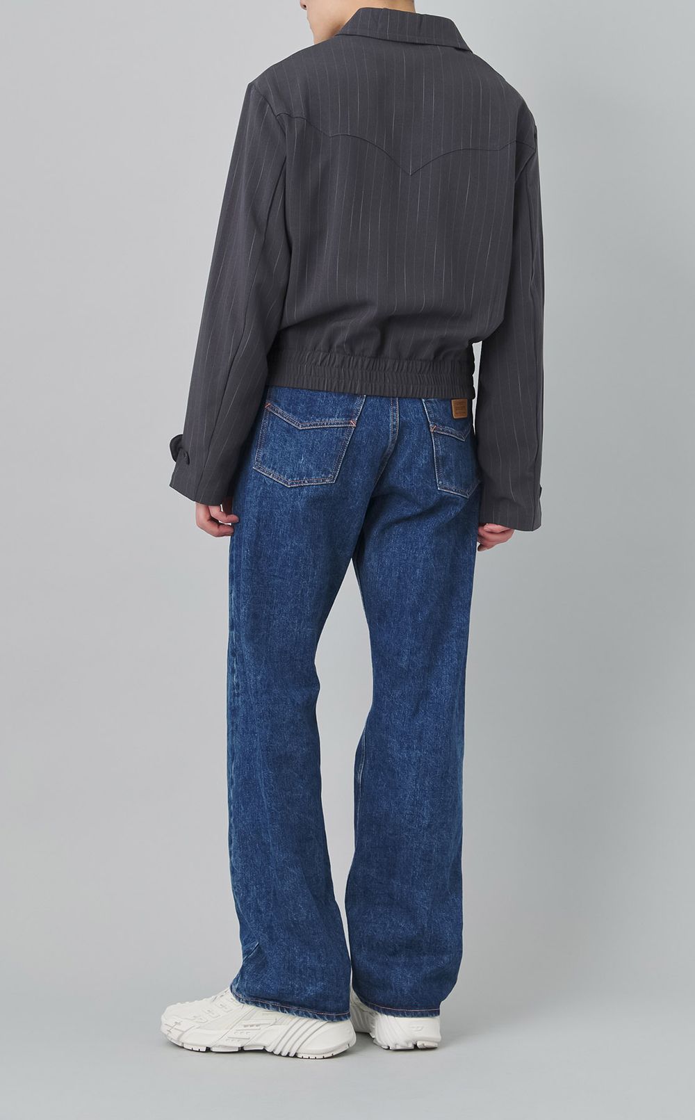 ストライプジップジャケット