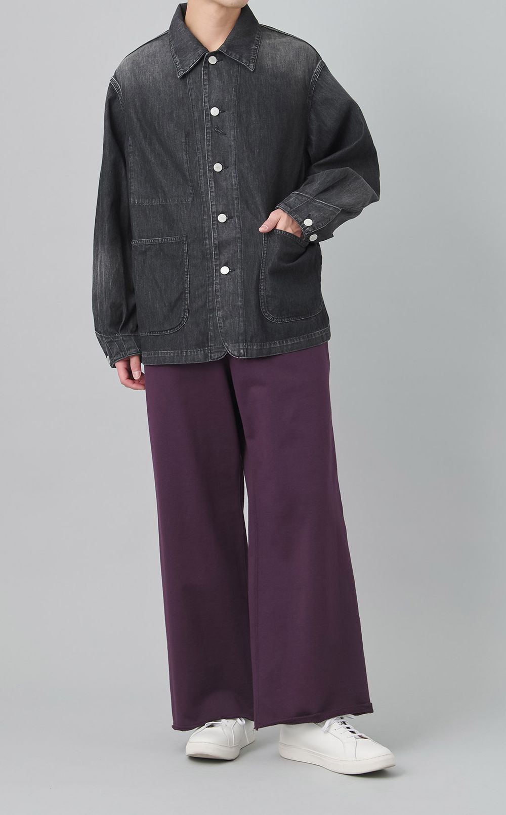 ウォッシュドデニムカバーオール