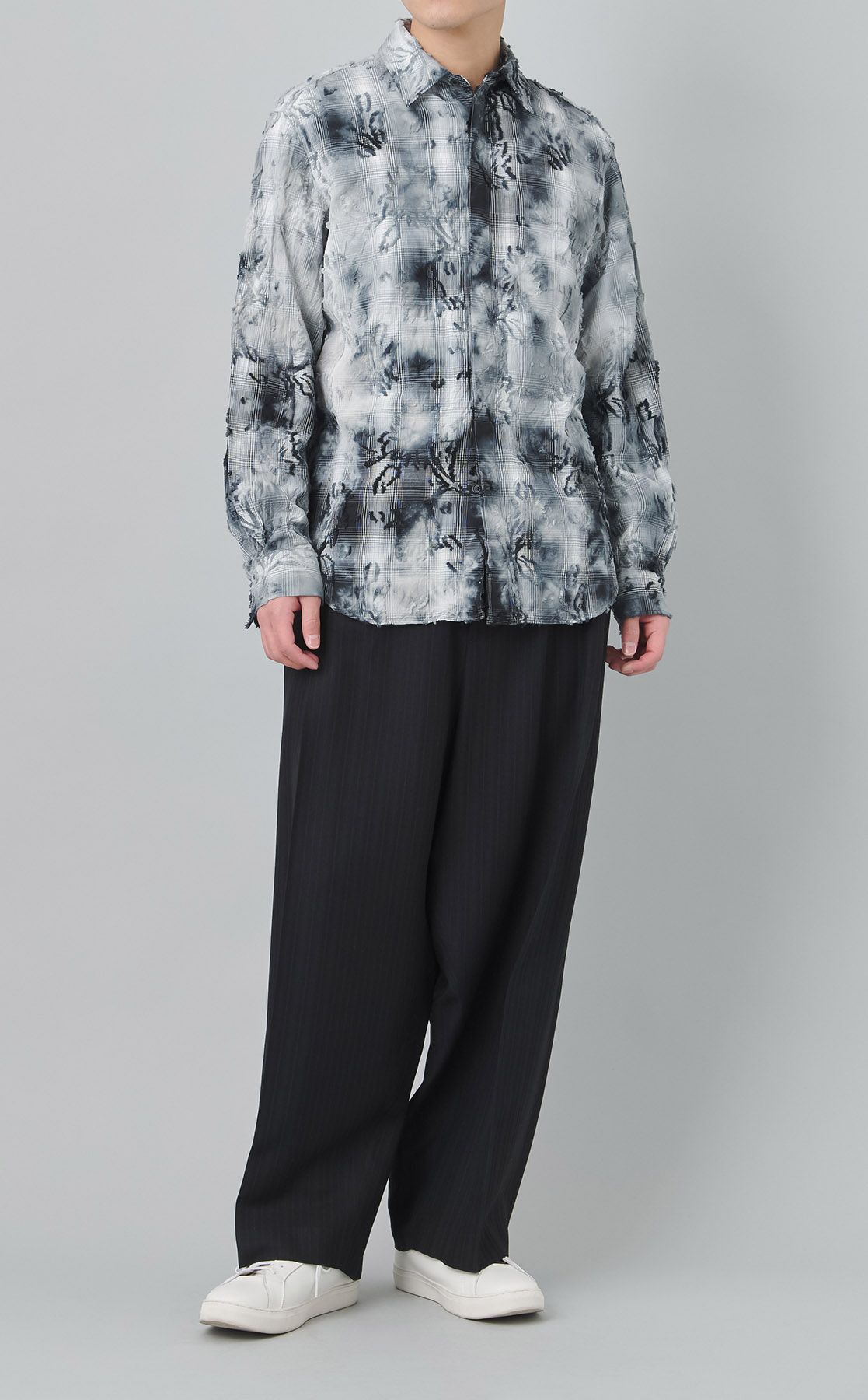 Y's｜ツイードストライプサルエルパンツ