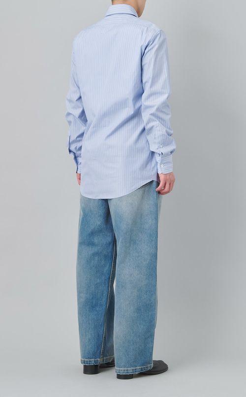 ピンストライプロングスリーブシャツ