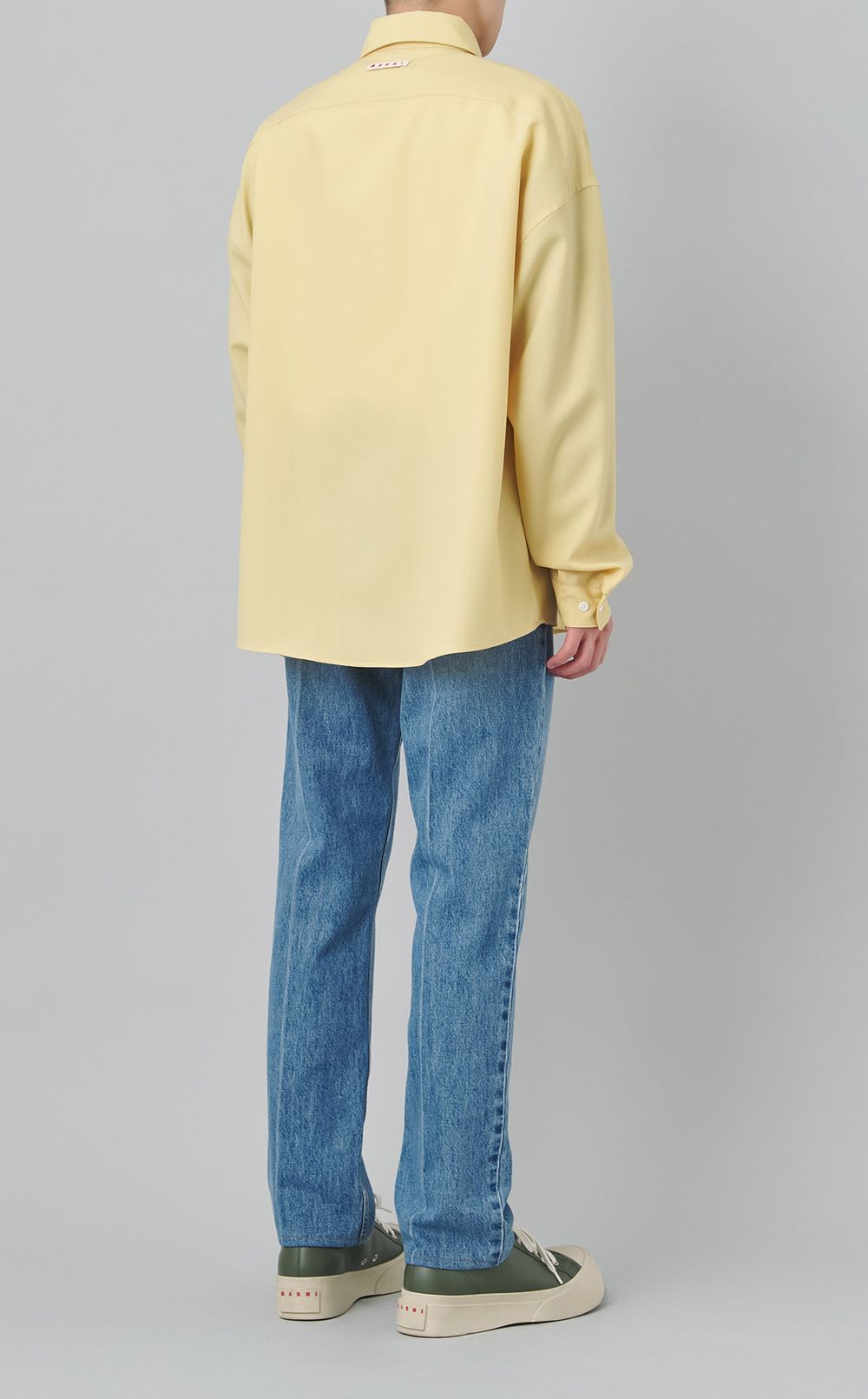 トロピカルウールロングスリーブシャツ