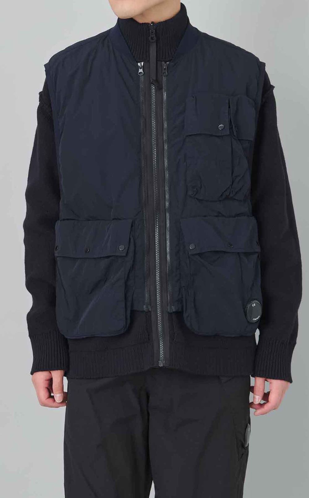 ベストドッキングジップカーディガン