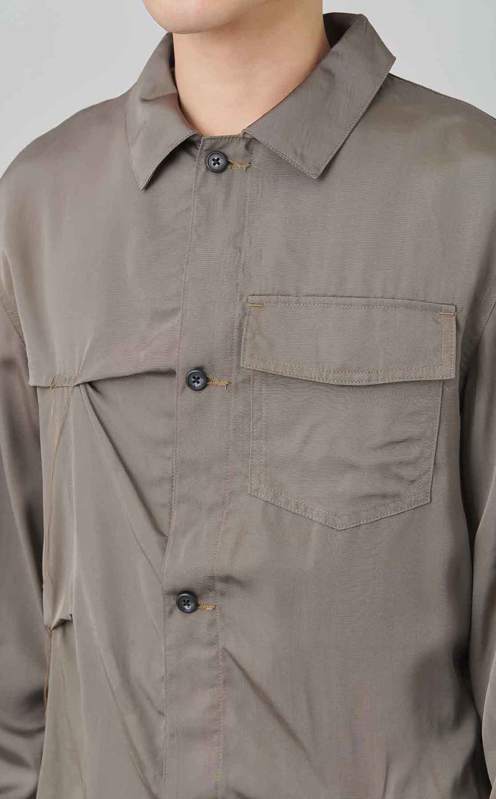 レーヨンシルクシャツジャケット