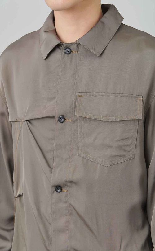 レーヨンシルクシャツジャケット