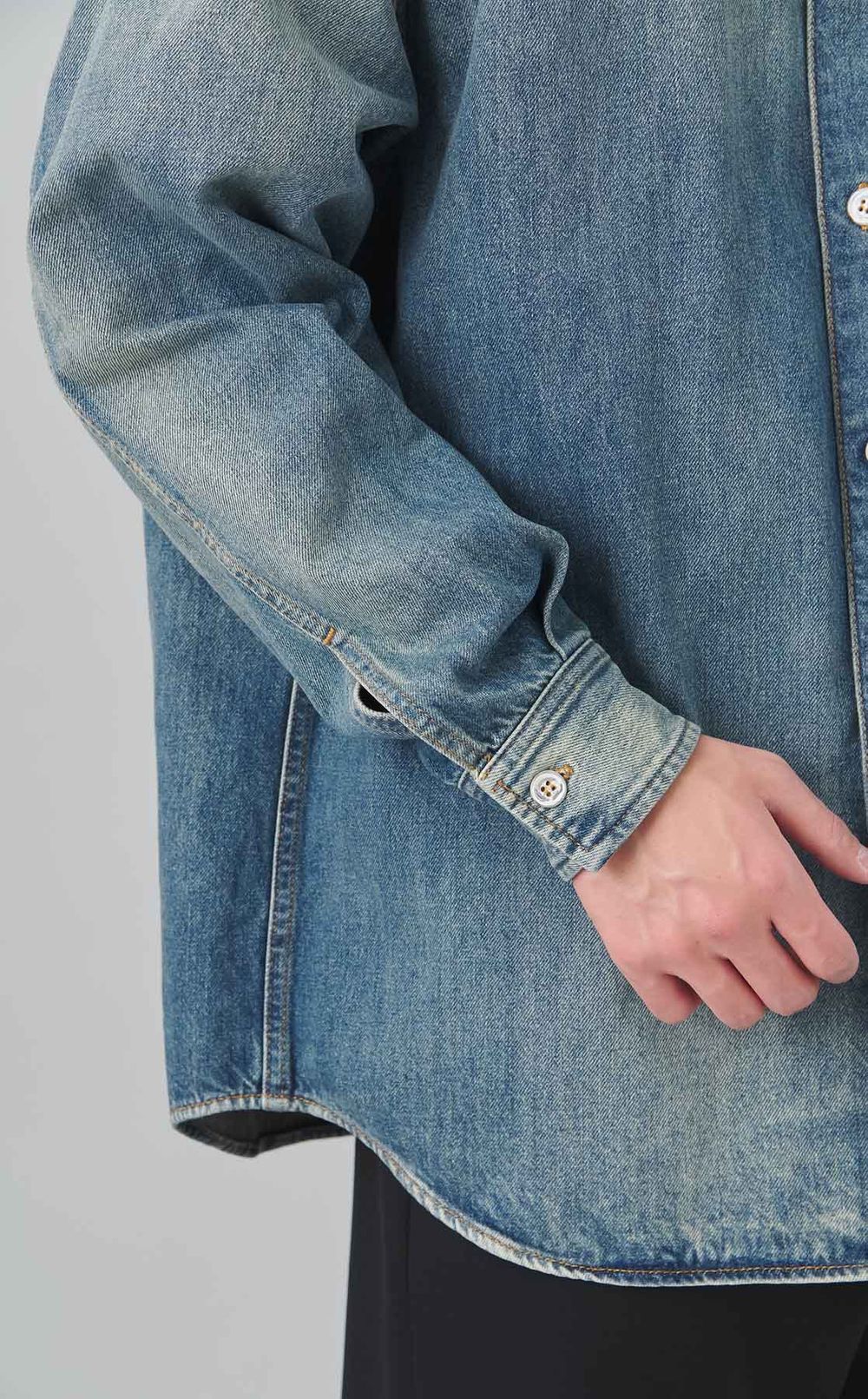 デニムピスポケットシャツ