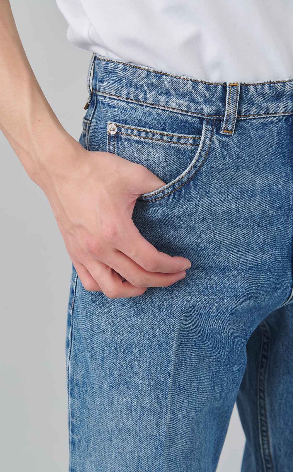 ウォッシュドデニム5ポケットパンツ