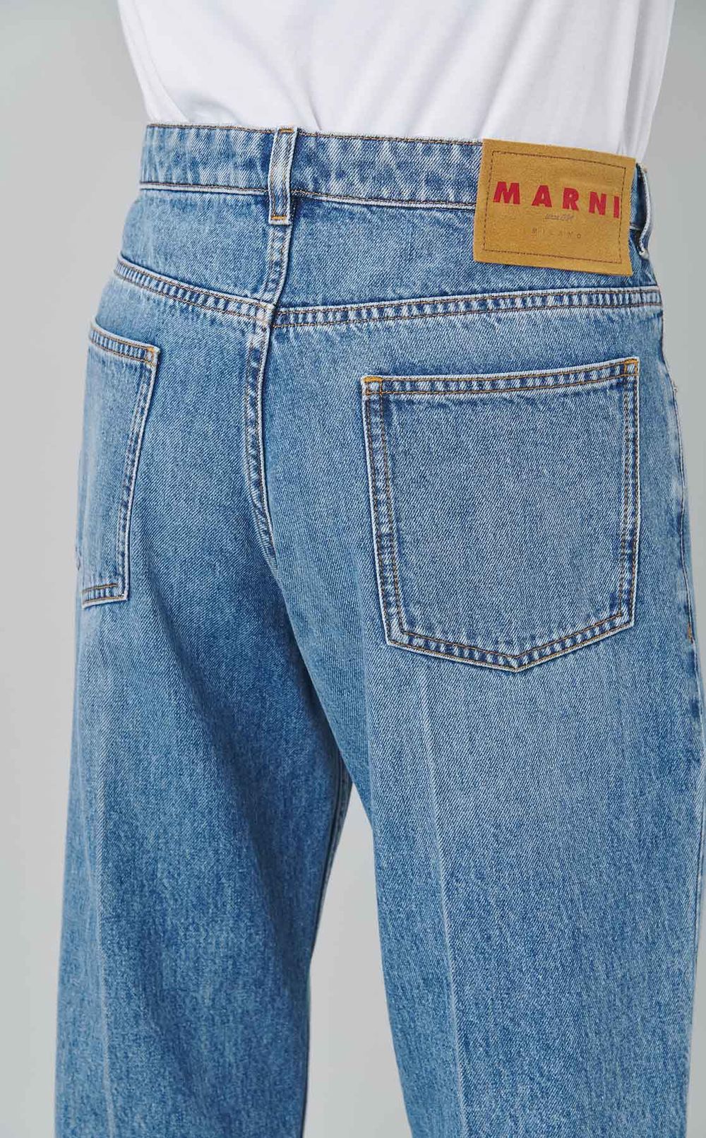 ウォッシュドデニム5ポケットパンツ