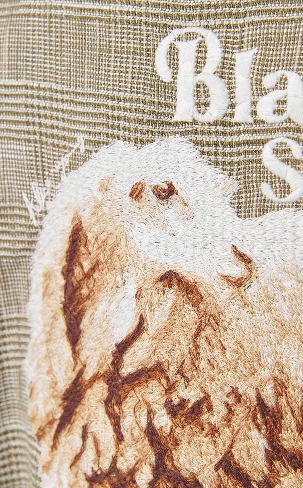 エンブロイダリーチェックブルゾン