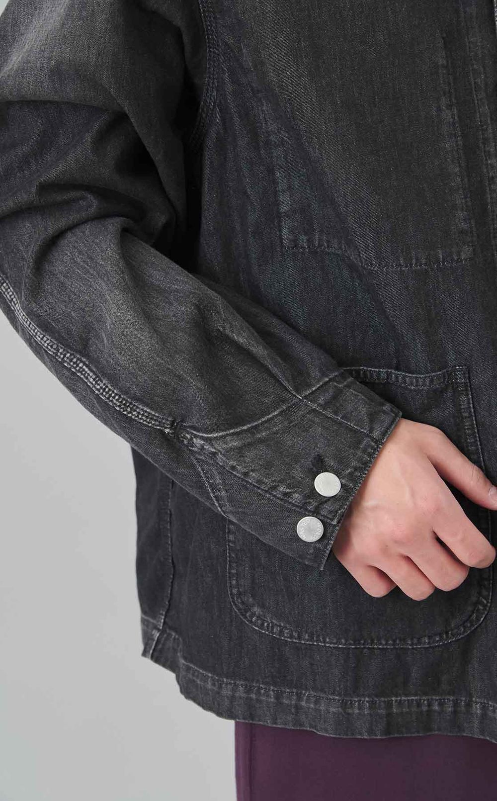 ウォッシュドデニムカバーオール