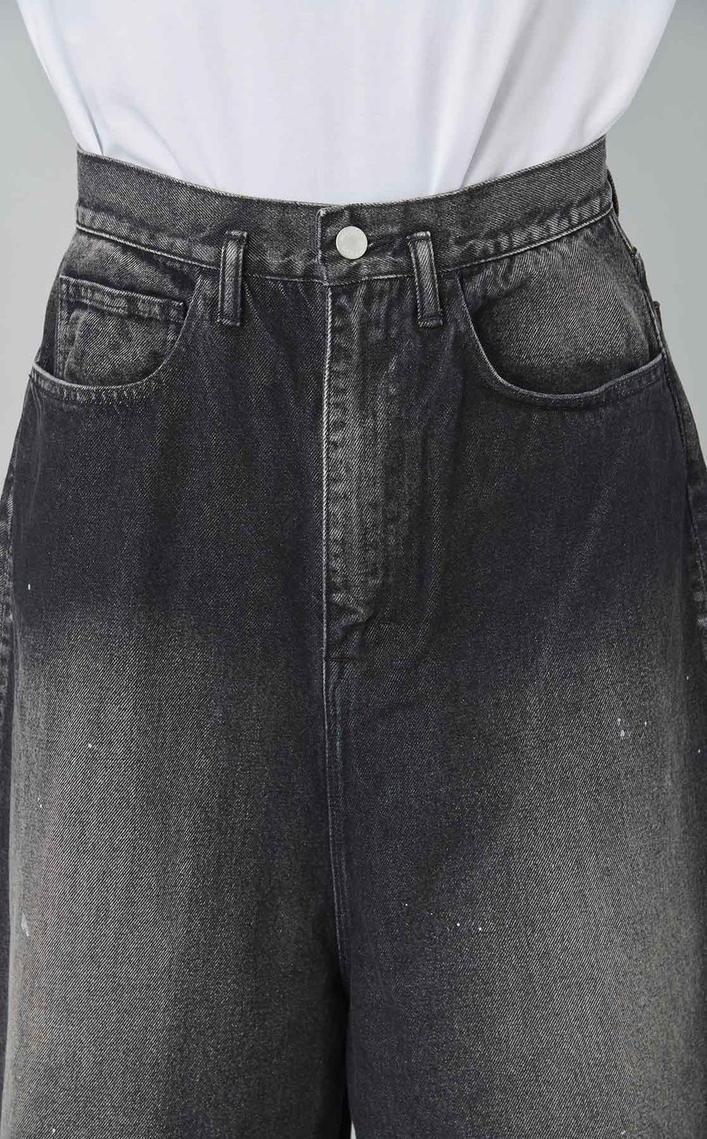 ウォッシュドデニムルーズショーツ