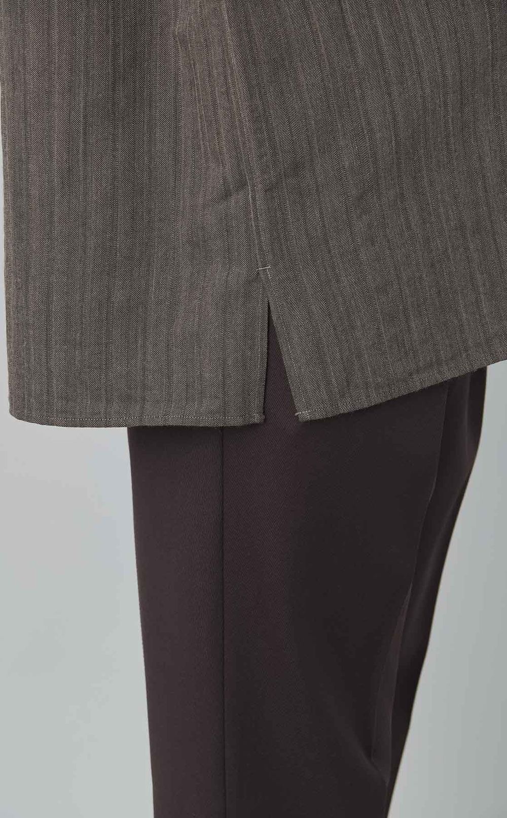 ヘリンボーンドレープカラーシャツ