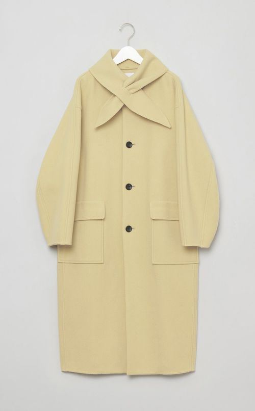 スカーフデザインロングコート