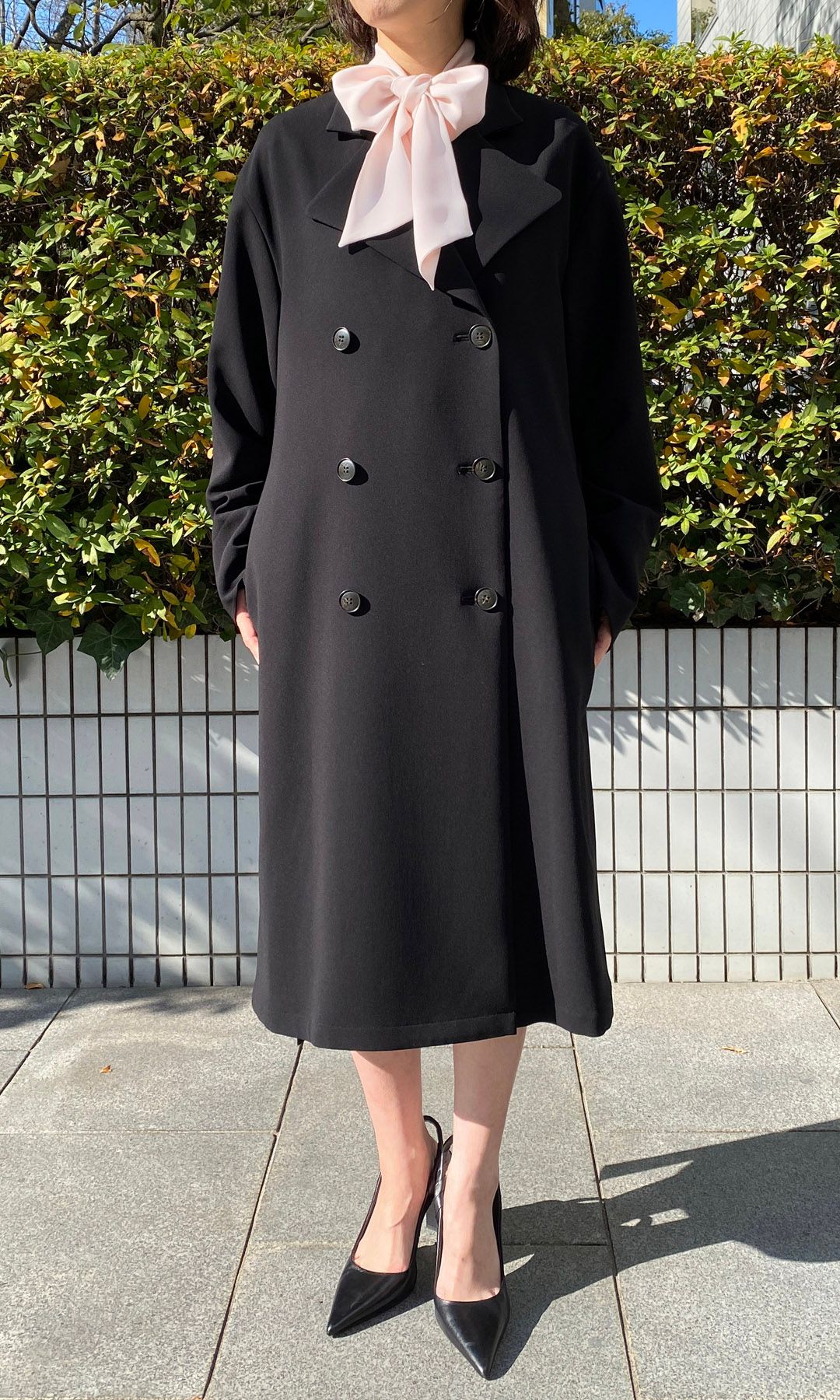 Theory｜ダブルブレストベルトコート