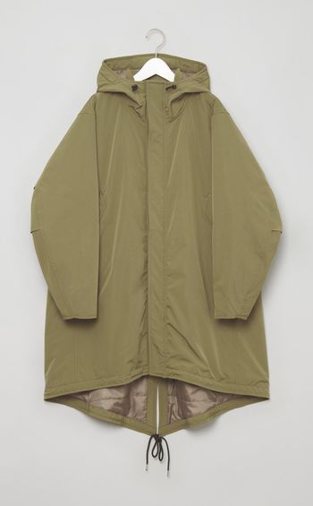 ストレッチフーディーモッズコート