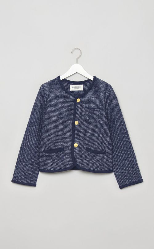 ウールツィーディーカーディガン