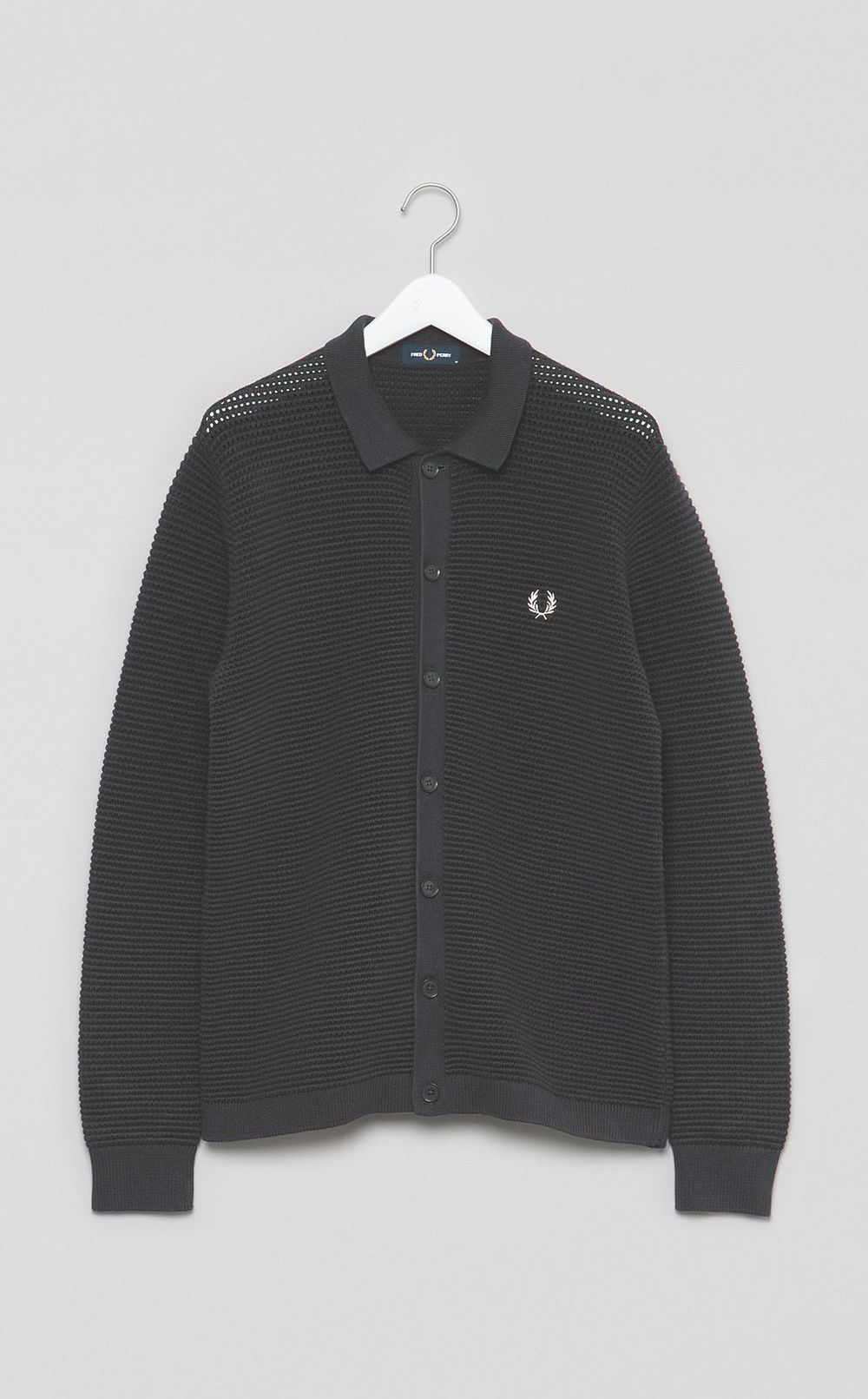 ポロカラーカーディガン