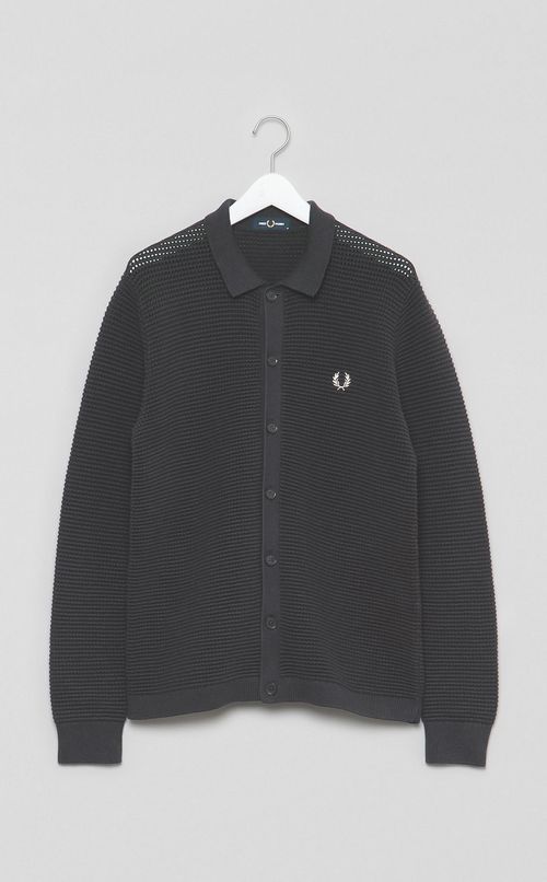 ポロカラーカーディガン