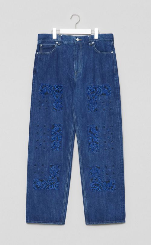 バンダナエンブロイダリーデニムパンツ