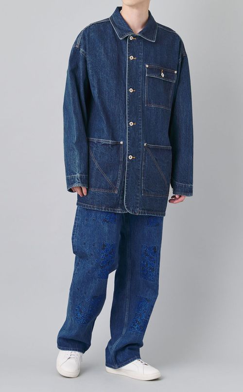 バンダナエンブロイダリーデニムパンツ