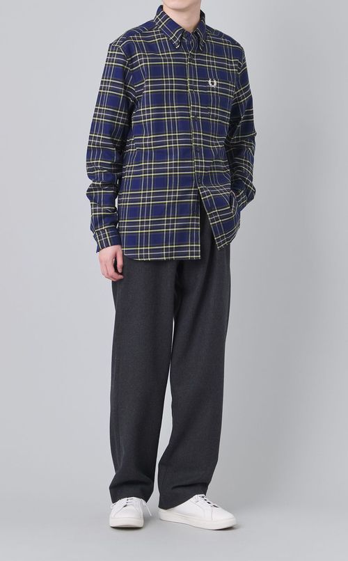 タータンチェックツイルシャツ