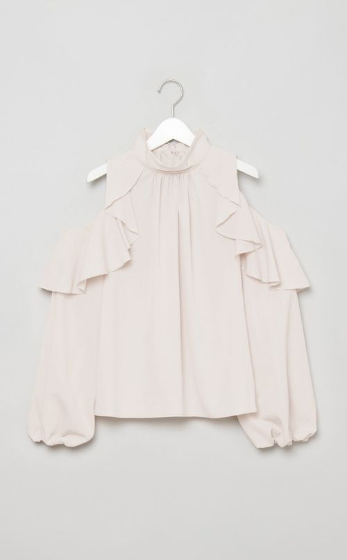 ショルダーフリル2wayブラウス