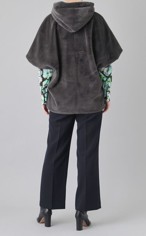 スムースファーフーディポンチョ