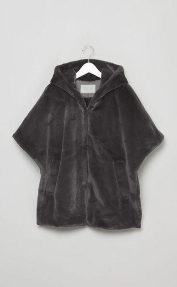 スムースファーフーディポンチョ