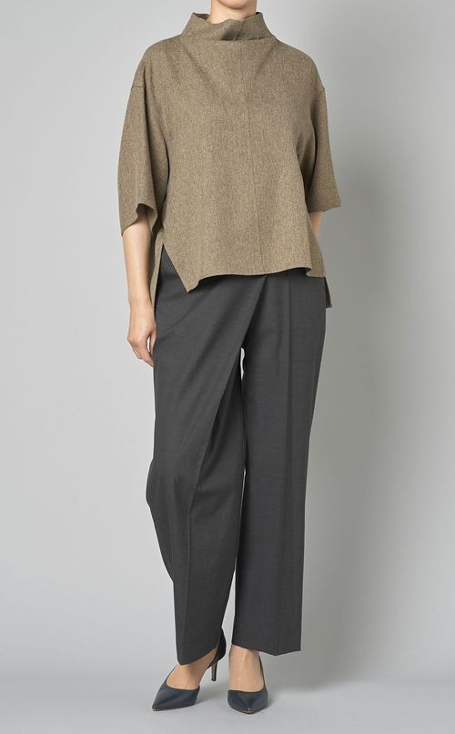 ツイード調オーバーサイズトップス